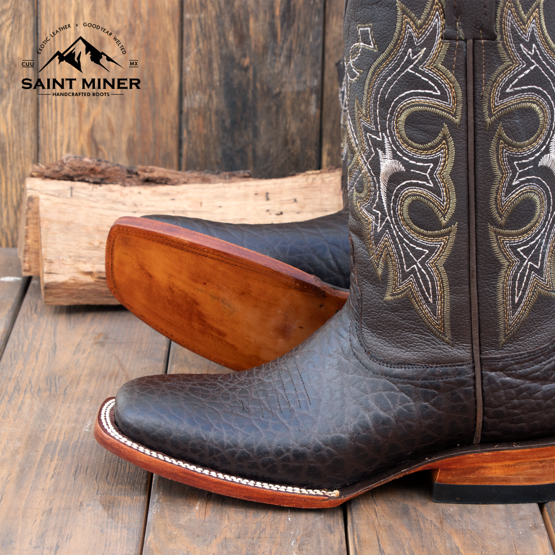 Botas cuello de toro chocolate con cinto - Image 5