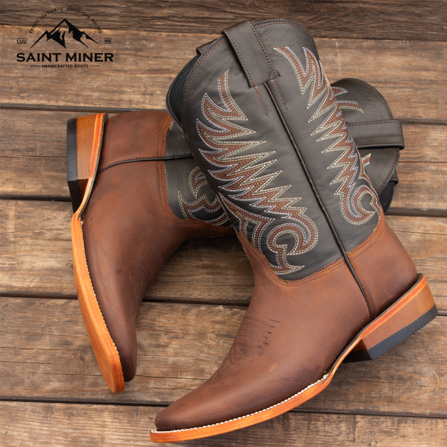 Botas modelo crazy bull cafe con cinto de REGALO