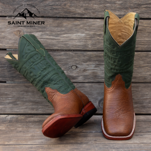 Botas cuello de toro brandy modelo "Green T" con cinto de Regalo!