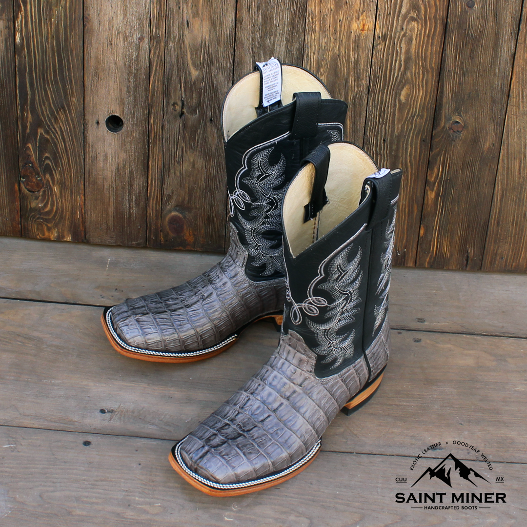 Botas cola de caiman color gris con cinto de REGALO! - Image 2