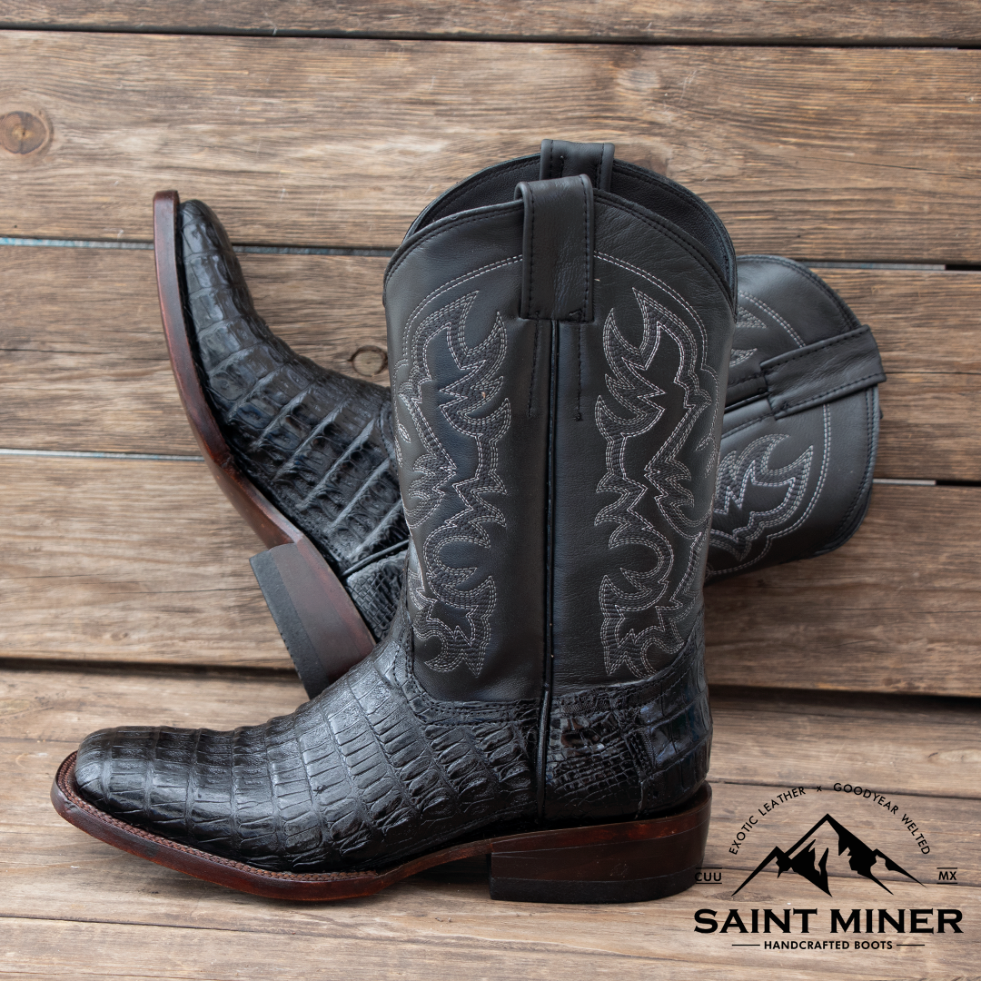 Botas modelo belly caiman estilo mamba negro cinto de REGALO - Image 3