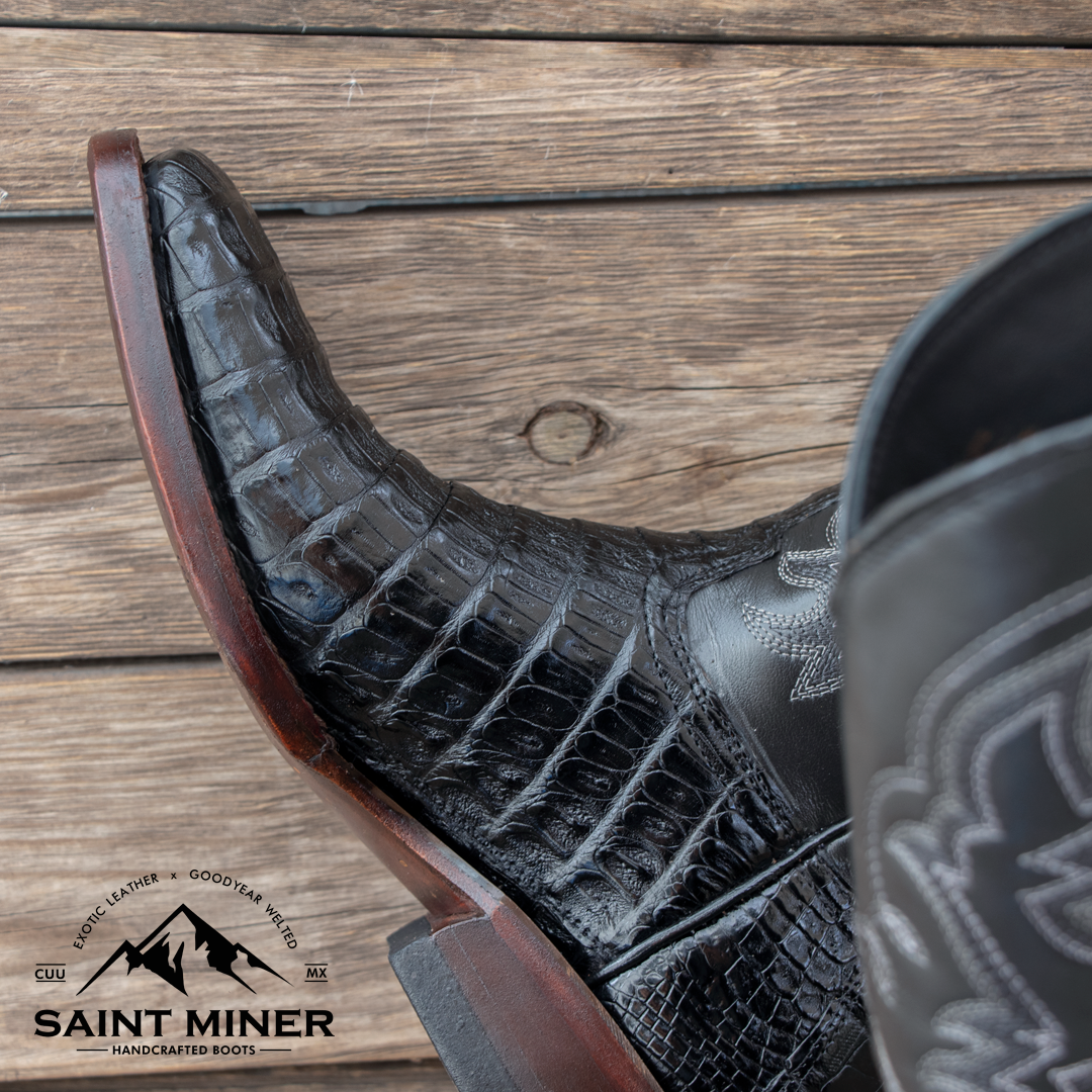 Botas modelo belly caiman estilo mamba negro cinto de REGALO - Image 4