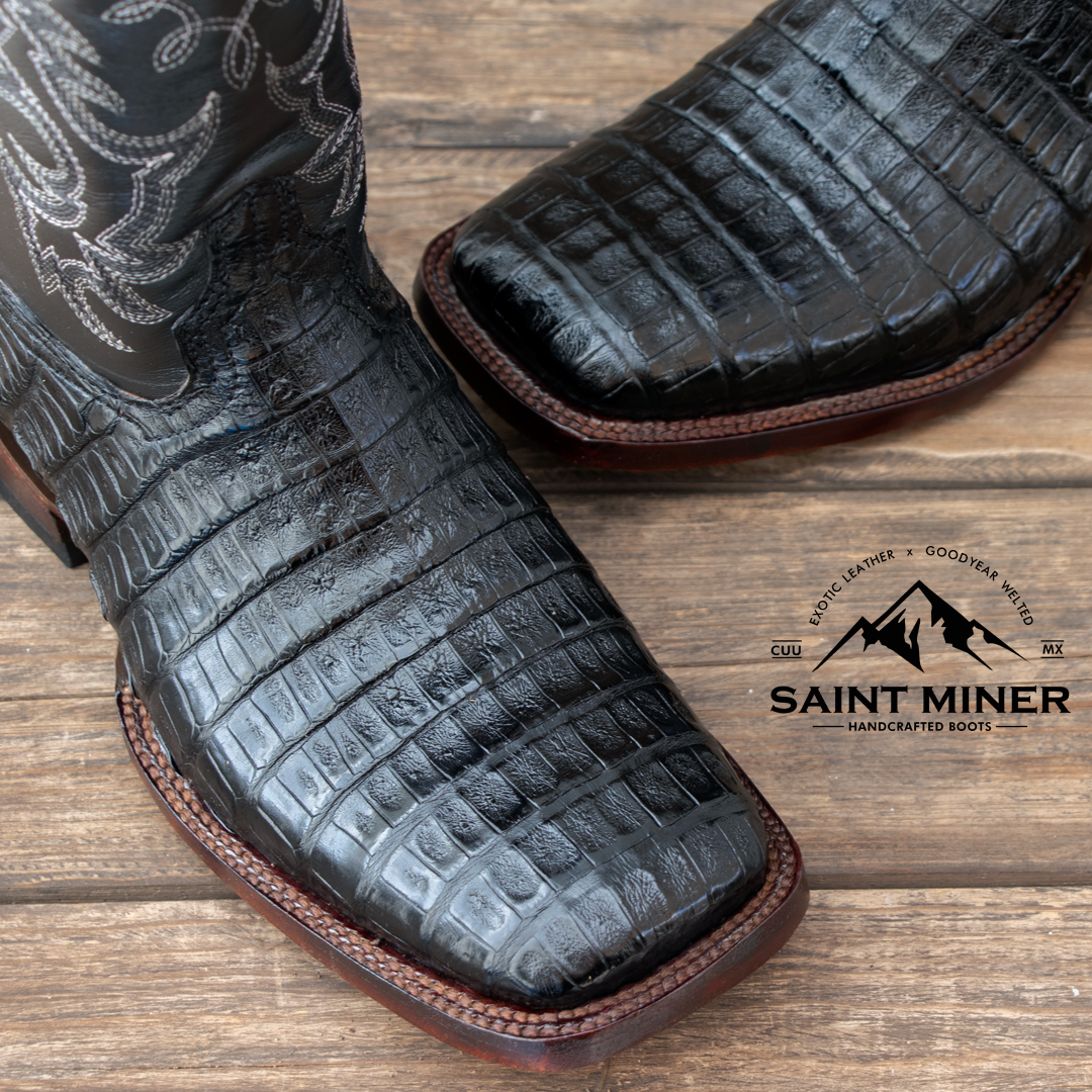 Botas modelo belly caiman estilo mamba negro cinto de REGALO - Image 5