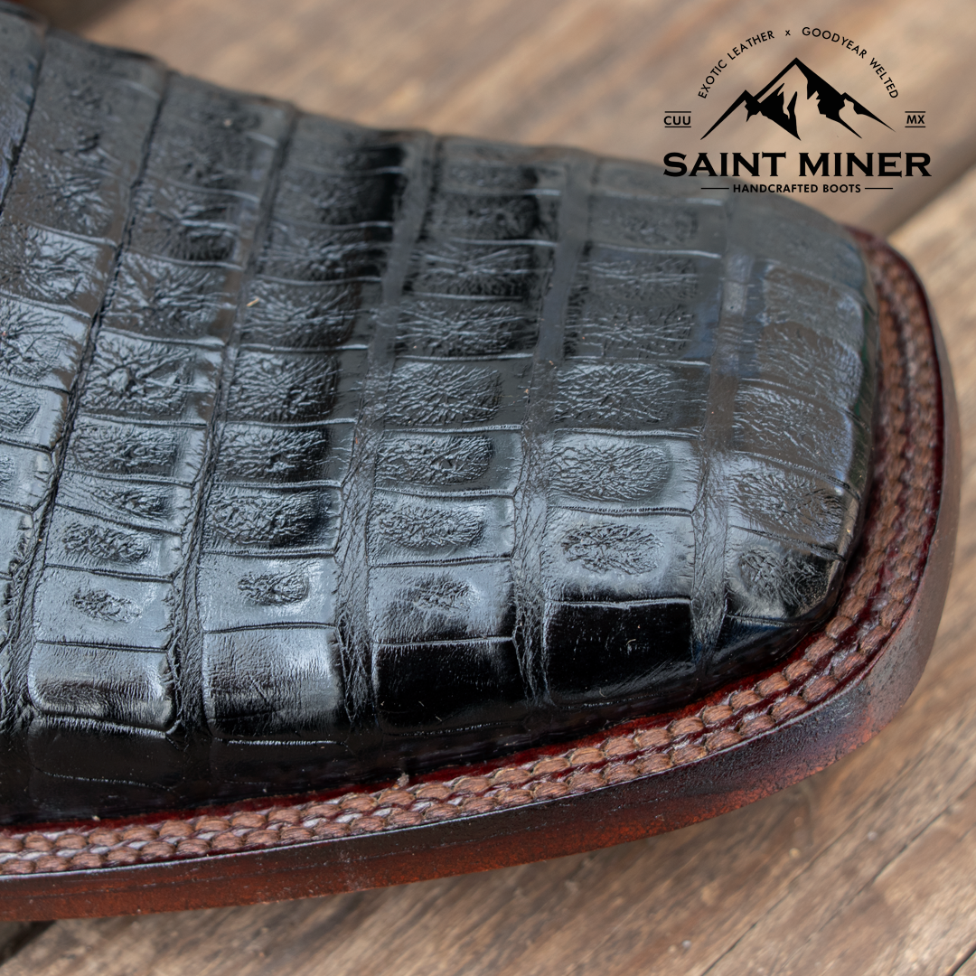 Botas modelo belly caiman estilo mamba negro cinto de REGALO - Image 6