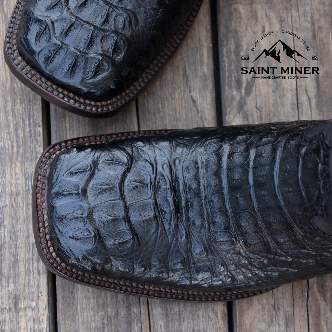 Botas Nuca de caiman estilo mamba negro cinto de REGALO! - Image 6