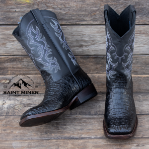 Botas Nuca de caiman estilo mamba negro cinto de REGALO!