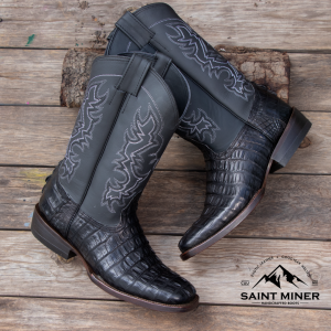 Botas cola de caimán color negro estilo MAMBA!