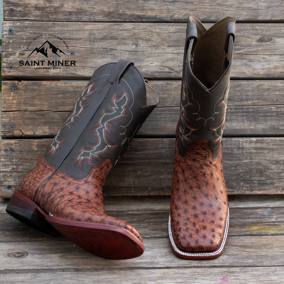 Botas de avestruz color Shedron Dustfire - Image 2