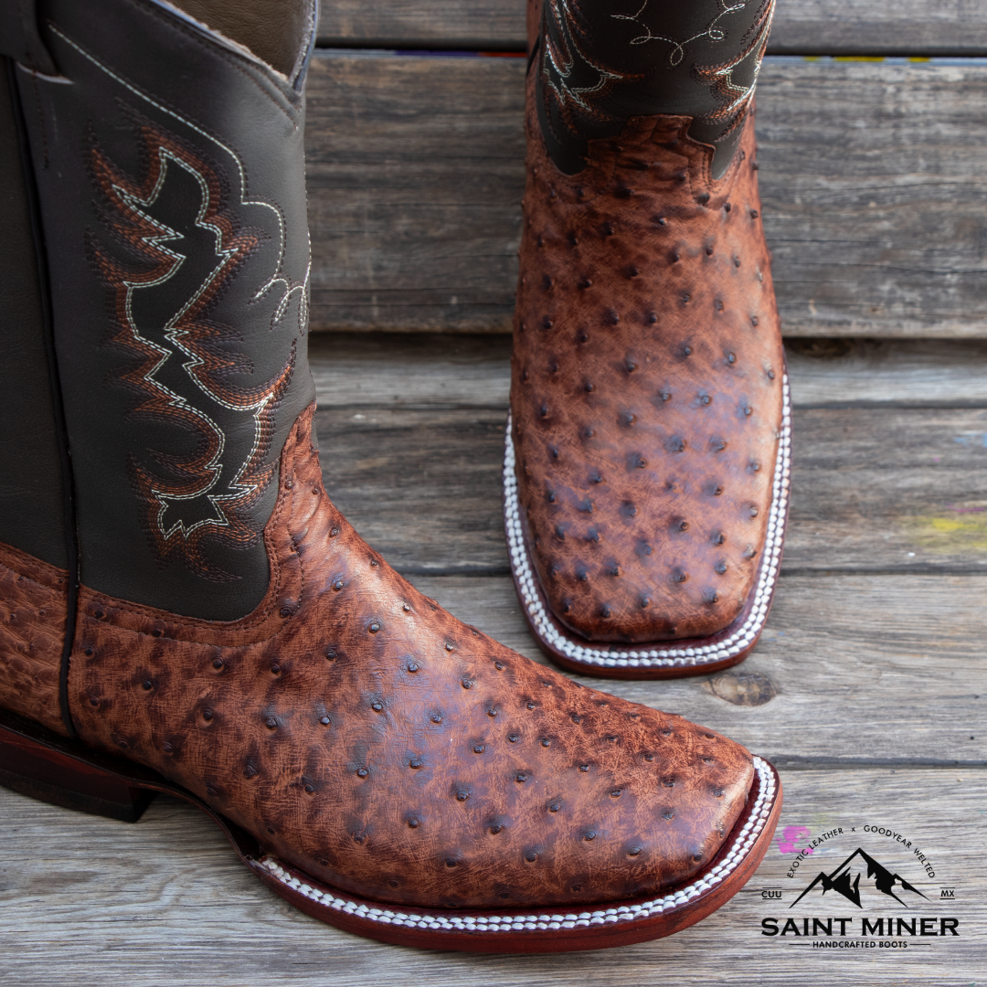 Botas de avestruz color Shedron Dustfire - Image 4