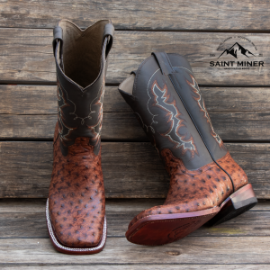 Botas de avestruz color Shedron Dustfire