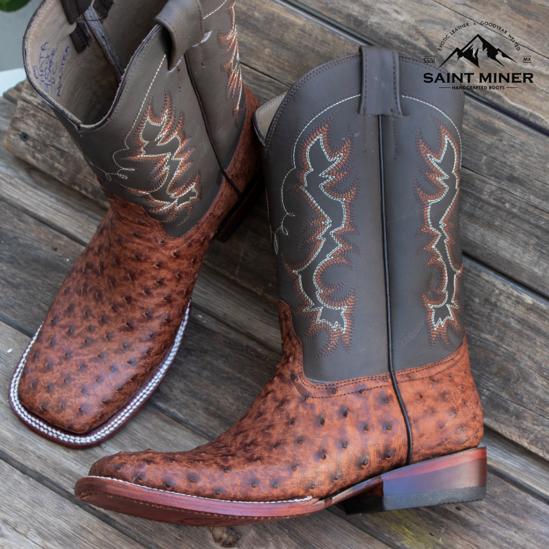 Botas de avestruz color Shedron Dustfire - Image 5