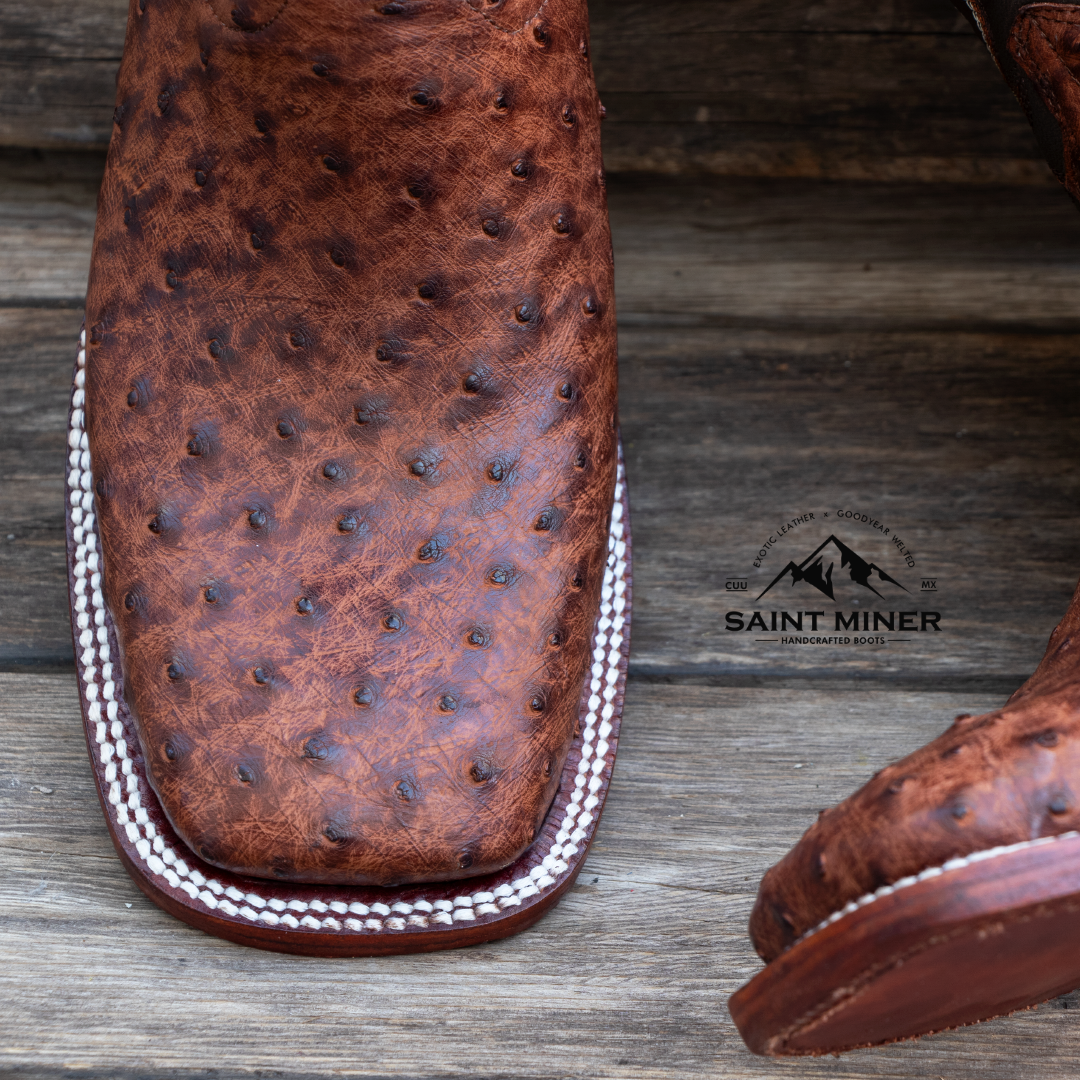 Botas de avestruz color Shedron Dustfire - Image 6