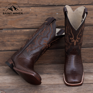 Botas Lizardo color tabaco con suela cafe y cinto de REGALO