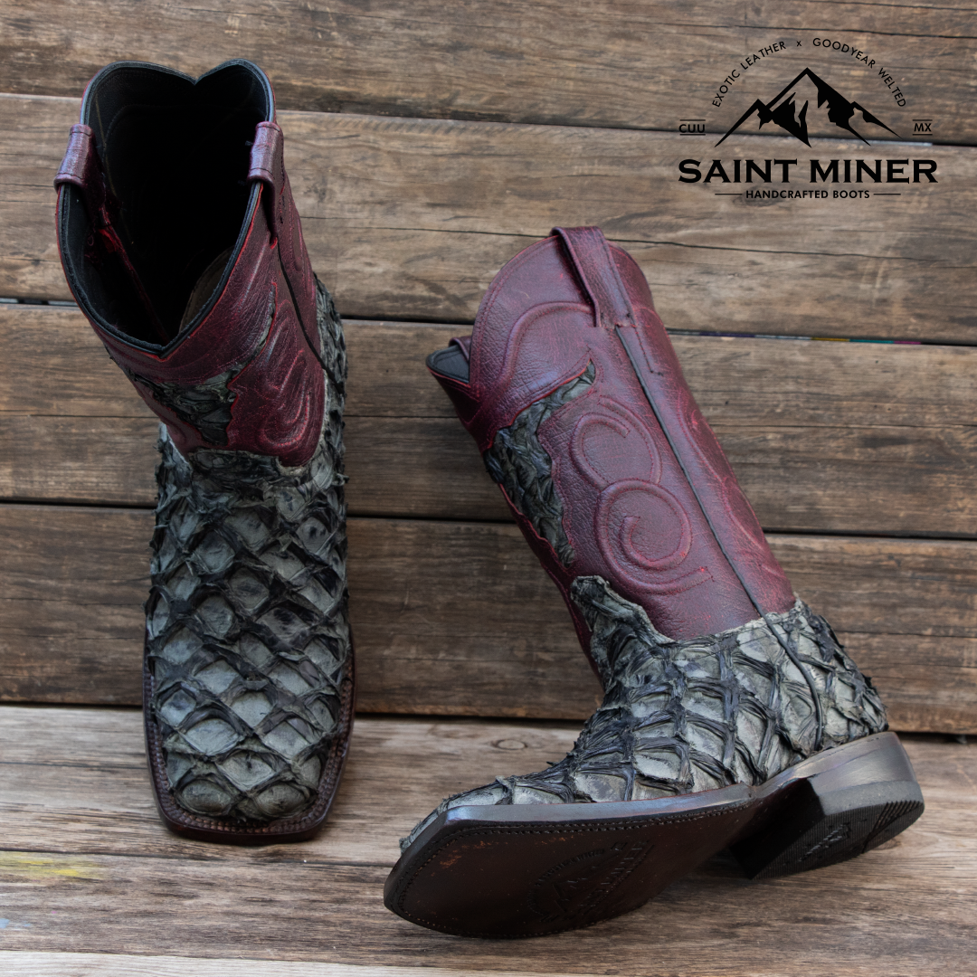 Botas de pescado estilo Smoking JOE color gris con cinto de REGALO!
